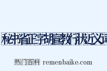 秘书省正字胡宣教行状近义词是什么意思的图片